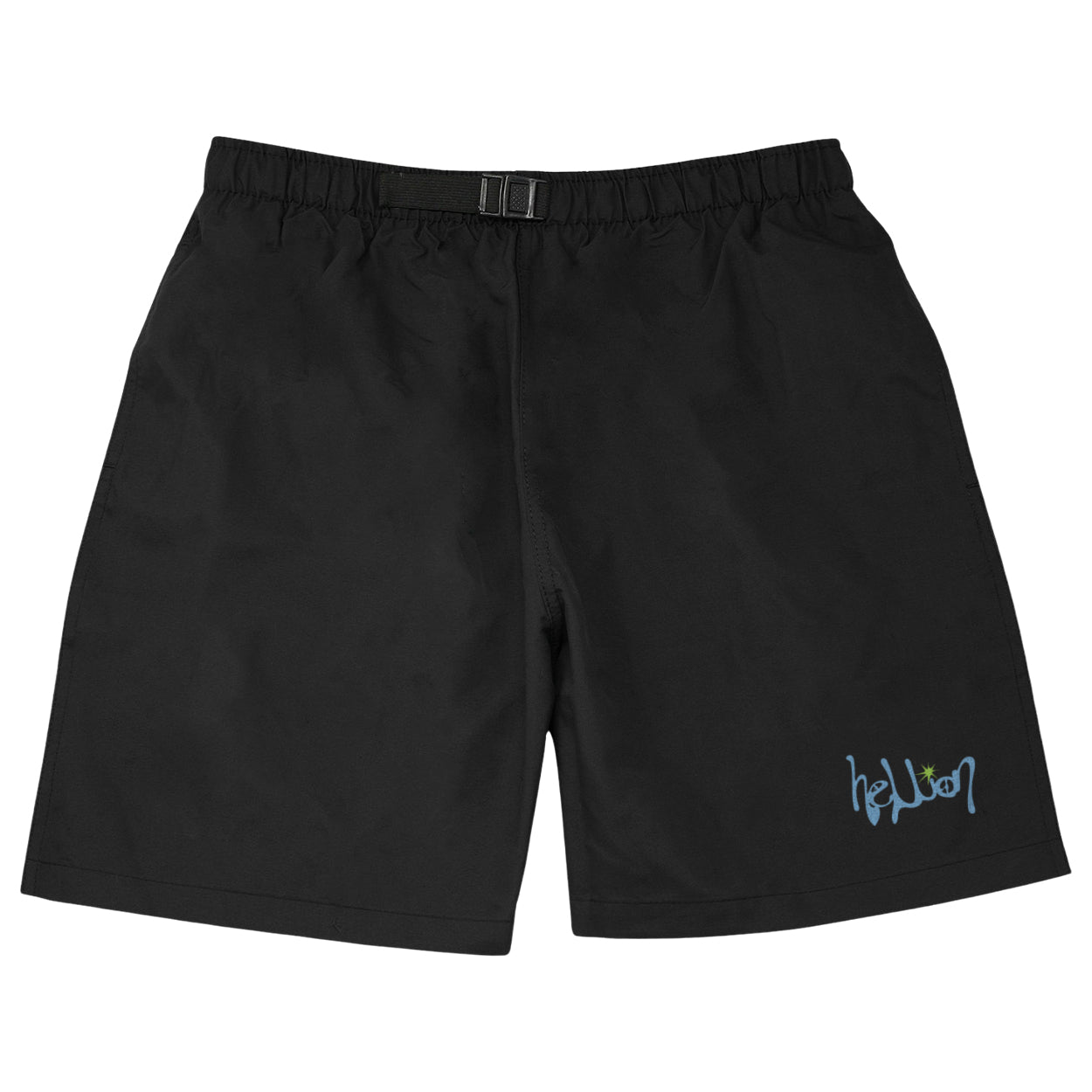 Script logo Nylon shorts black – Hellion