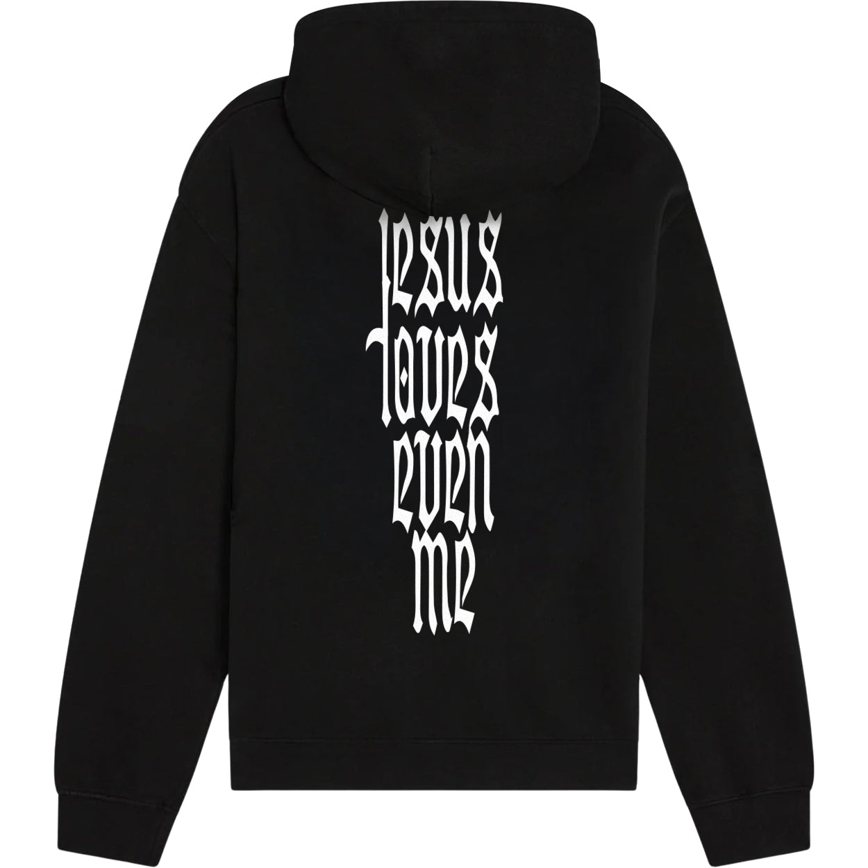 Sudadera con capucha Jesús me ama negra