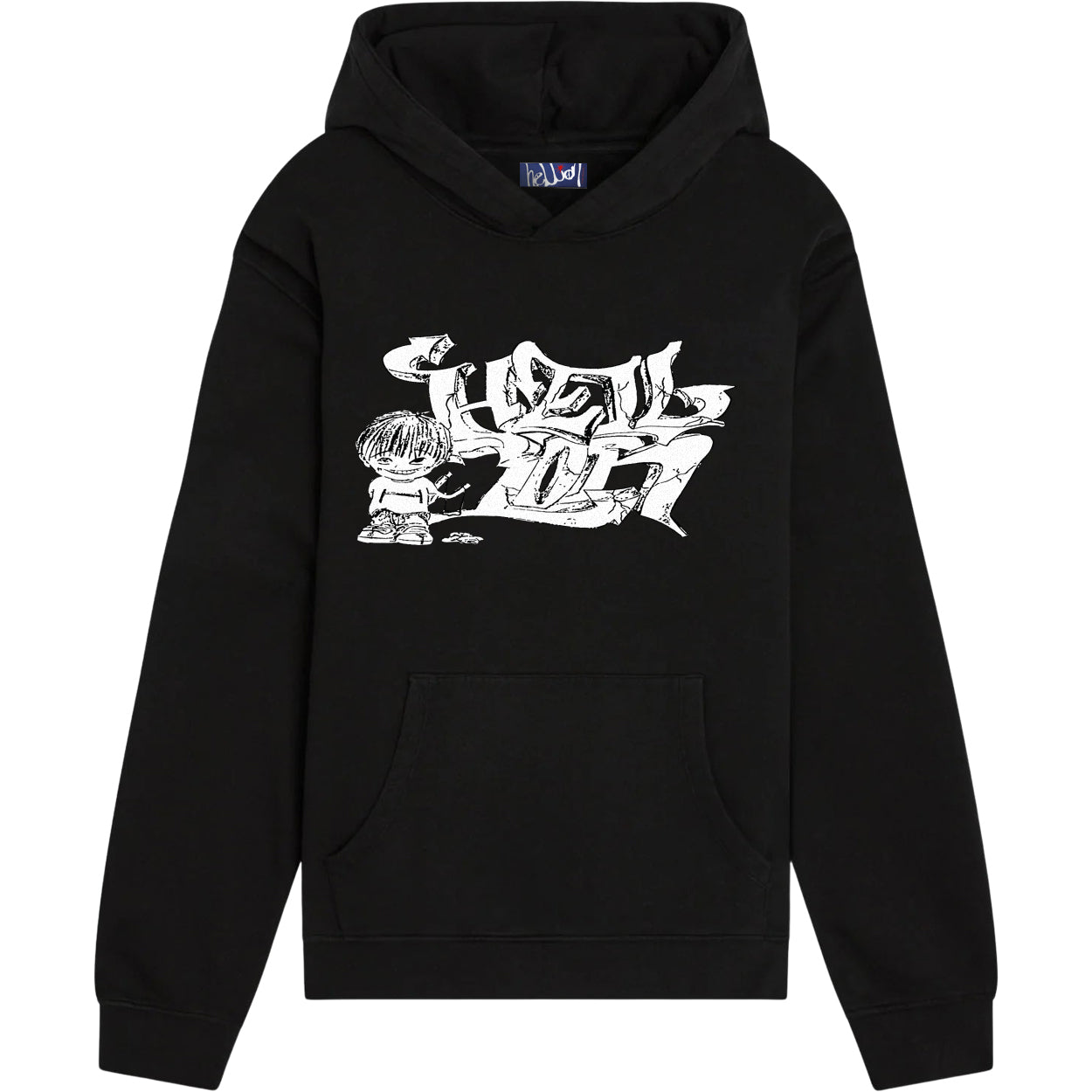 Sudadera con capucha Jesús me ama negra